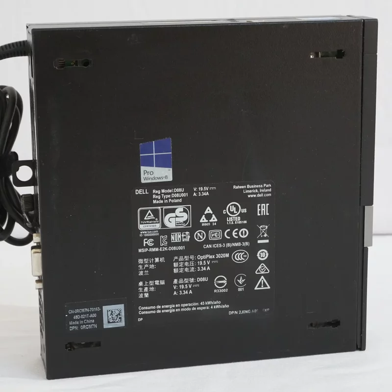 Dell OptiPlex 3020M, i5-4590, 12GB RAM, 480GB SSD, 6xUSB, LAN, DisplayPort
